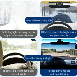 Universal Car Sun Visor Anti-Glare & UV Protection for Safe Driving Anytime Universal Polarized Sun Visor Sunshade