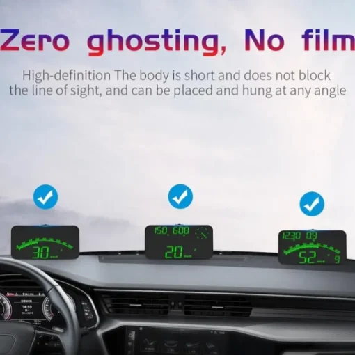 Universal Digital GPS Speedometer, 5.5" HUD Head-Up Display for Car, Speed in MPH/Km/h, Fatigue Driving Reminder, Overspeed Alarm, HD Display for All Vehicles