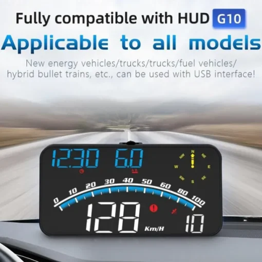 Universal Digital GPS Speedometer, 5.5" HUD Head-Up Display for Car, Speed in MPH/Km/h, Fatigue Driving Reminder, Overspeed Alarm, HD Display for All Vehicles