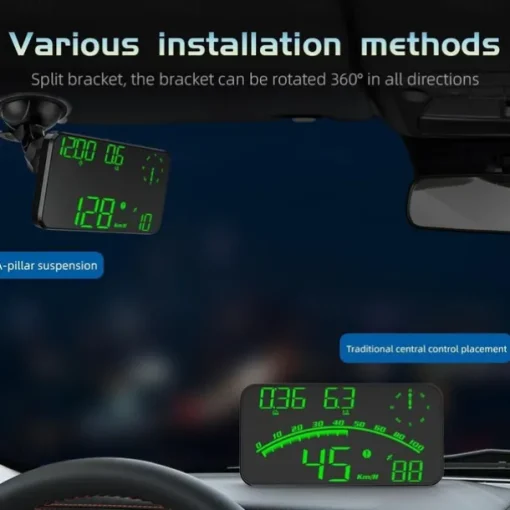 Universal Digital GPS Speedometer, 5.5" HUD Head-Up Display for Car, Speed in MPH/Km/h, Fatigue Driving Reminder, Overspeed Alarm, HD Display for All Vehicles