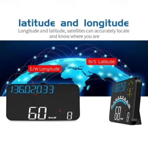 Universal Digital GPS Speedometer, 5.5" HUD Head-Up Display for Car, Speed in MPH/Km/h, Fatigue Driving Reminder, Overspeed Alarm, HD Display for All Vehicles