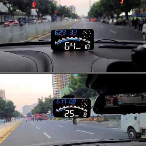 Universal Digital GPS Speedometer, 5.5" HUD Head-Up Display for Car, Speed in MPH/Km/h, Fatigue Driving Reminder, Overspeed Alarm, HD Display for All Vehicles