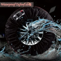 Universal Spare Tire Cover Case Polyester Car Tyre Storage Bags Automobile Tyre Accessories Auto Vehicle Wheel Protector