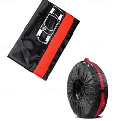Universal Spare Tire Cover Case Polyester Car Tyre Storage Bags Automobile Tyre Accessories Auto Vehicle Wheel Protector