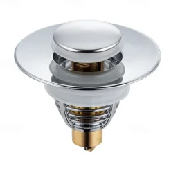 Universal Stainless Steel and Copper Pop-Up Bounce Core Basin Drain Filter Hair Catcher Shower Sink Strainer Bath Stopper Bath Stopper Plug Bathtub Bathroom Tool