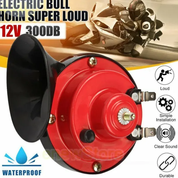 Universal Super Loud Car Horn 12V/24V Electric Snail Train Horn Super Loud Waterproof Horns Siren For Motorcycle Car Truck SUV Boat