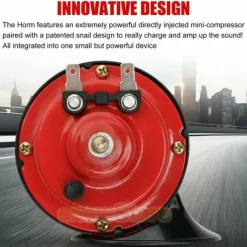 Universal Super Loud Car Horn 12V/24V Electric Snail Train Horn Super Loud Waterproof Horns Siren For Motorcycle Car Truck SUV Boat