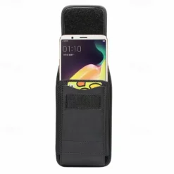Univesal Phone Bag Fashion New Belt Holder Holster Case with Belt Clip For iPhone 15 14 Plus Pro Max Men Leather Wallet Waist Bag Card Holder Phone Pouch Cover For Samsung Galaxy S23