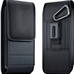 Univesal Phone Bag Fashion New Belt Holder Holster Case with Belt Clip For iPhone 15 14 Plus Pro Max Men Leather Wallet Waist Bag Card Holder Phone Pouch Cover For Samsung Galaxy S23