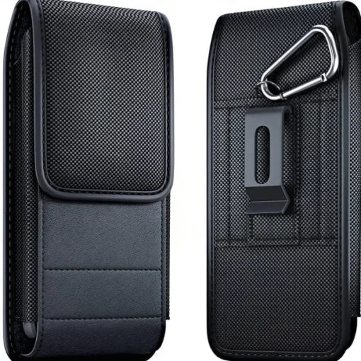 Univesal Phone Bag Fashion New Belt Holder Holster Case with Belt Clip For iPhone 15 14 Plus Pro Max Men Leather Wallet Waist Bag Card Holder Phone Pouch Cover For Samsung Galaxy S23