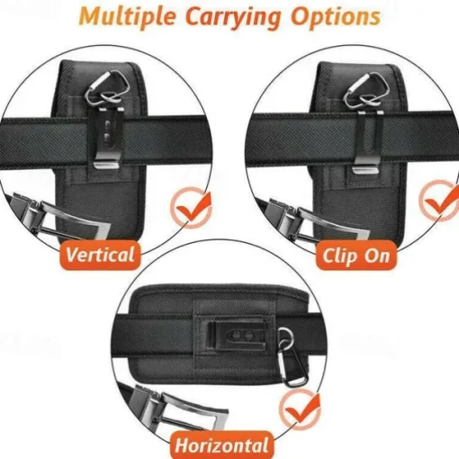 Univesal Phone Bag Fashion New Belt Holder Holster Case with Belt Clip For iPhone 15 14 Plus Pro Max Men Leather Wallet Waist Bag Card Holder Phone Pouch Cover For Samsung Galaxy S23