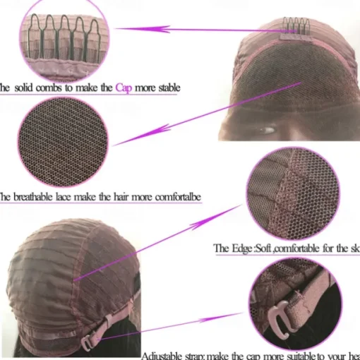 Unprocessed Virgin Hair 13x4 Lace Front Wig Free Part Brazilian Hair Wavy Auburn Wig 130% 150% Density with Baby Hair 100% Virgin Glueless Pre-Plucked For Women Long Human Hair Lace Wig