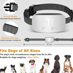 Upgrade Touch Screen Anti Bark Dog Collar IP67 Waterproof Rechargeable Electric Shock Vibration Beep No Barking Auto Training Collar For Dogs