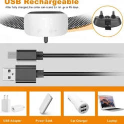 Upgrade Touch Screen Anti Bark Dog Collar IP67 Waterproof Rechargeable Electric Shock Vibration Beep No Barking Auto Training Collar For Dogs