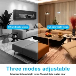 Upgraded Dual Lens 10XHybrid Zoom Light Bulb Security Camera WIFI 360 Auto Tracking Security Camera Color Night Vision Siren& Light Alarm PTZ IP Camera For Home Security