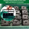 Upgraded Soil Blocker, Soil Block Maker with Comfortable Handel ABS 4 Cell Soil Blocking Tool for Seed Starting Germination