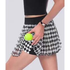 US Open Women's Plaid / Check Tennis Skirts with Shorts Contrast Mesh Breathable Tennis Pickleball White Pink Green Tennis Clothing
