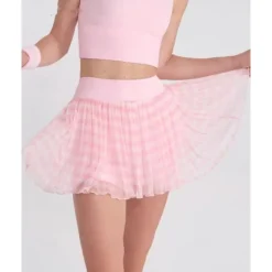 US Open Women's Plaid / Check Tennis Skirts with Shorts Contrast Mesh Breathable Tennis Pickleball White Pink Green Tennis Clothing