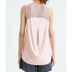 US Open Women's Solid Colored Workout Tank Top Sport Shirt Sports Tank Top Tank Top Sleeveless Mesh Tennis Golf Pickleball Crew Neck Mesh Back Black White Pink Tennis Clothing