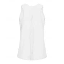 US Open Women's Solid Colored Workout Tank Top Sport Shirt Sports Tank Top Tank Top Sleeveless Quick Dry Breathable Tennis Golf Pickleball Crew Neck Open Back Dark Pink Black White Tennis Clothing