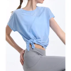 US Open Women's Solid Colored Tennis Tee Short Sleeve Split Quick Dry Breathable Tennis Pickleball Yoga Round Neck Top Yellow Pink Blue Tennis Clothing