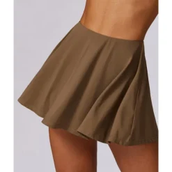 US Open Women's Solid Colored Tennis Skirts Tennis Skirts with Shorts Pleated UPF50+ Quick Dry Tennis Golf Pickleball Bottoms Black Pink Blue Tennis Clothing