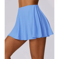 US Open Women's Solid Colored Tennis Skirts Tennis Skirts with Shorts Pleated UPF50+ Quick Dry Tennis Golf Pickleball Bottoms Black Pink Blue Tennis Clothing