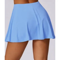 US Open Women's Solid Colored Tennis Skirts Tennis Skirts with Shorts Pleated UPF50+ Quick Dry Tennis Golf Pickleball Bottoms Black Pink Blue Tennis Clothing