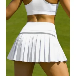 US Open Women's Solid Colored Tennis Skirts with Shorts Reflective Strip Wide Waistband Moisture Wicking Breathable Tennis Pickleball Running White Pink Blue Tennis Clothing