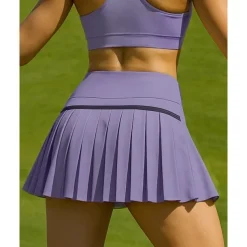 US Open Women's Solid Colored Tennis Skirts with Shorts Reflective Strip Wide Waistband Moisture Wicking Breathable Tennis Pickleball Running White Pink Blue Tennis Clothing