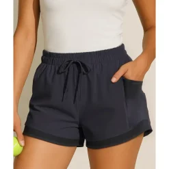 US Open Women's Solid Colored Running Shorts Sports Shorts Drawstring Pocket 2 in 1 Quick Dry Breathable Tennis Pickleball Yoga Bottoms Black Sky Blue Khaki Tennis Clothing