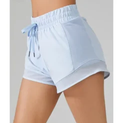 US Open Women's Solid Colored Running Shorts Sports Shorts Drawstring Pocket 2 in 1 Quick Dry Breathable Tennis Pickleball Yoga Bottoms Black Sky Blue Khaki Tennis Clothing