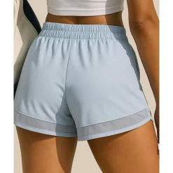 US Open Women's Solid Colored Running Shorts Sports Shorts Drawstring Pocket 2 in 1 Quick Dry Breathable Tennis Pickleball Yoga Bottoms Black Sky Blue Khaki Tennis Clothing