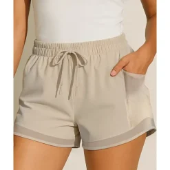 US Open Women's Solid Colored Running Shorts Sports Shorts Drawstring Pocket 2 in 1 Quick Dry Breathable Tennis Pickleball Yoga Bottoms Black Sky Blue Khaki Tennis Clothing