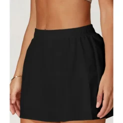 US Open Women's Solid Colored Tennis Skirts Tennis Skirts with Shorts Pleated UPF50+ Quick Dry Tennis Golf Pickleball Bottoms Black Ivory Light Green Tennis Clothing