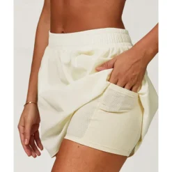 US Open Women's Solid Colored Tennis Skirts Tennis Skirts with Shorts Pleated UPF50+ Quick Dry Tennis Golf Pickleball Bottoms Black Ivory Light Green Tennis Clothing