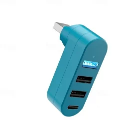 USB 3.0 Hub 4 Ports USB Splitter Extender Multi-Port Adapter with 3 USB Ports & 1 USB C Power/Data Port for Laptop