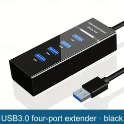 USB 3.0 Hub Atolla 4 Ports Super Speed USB For Laptops MacBook Surface Pro PS4/5 Flash Drives Hard Drives