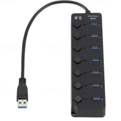 USB 3.0 Hubs 7 Ports 7-in-1 USB Hub with USB3.0*7 5V / 2A Power Delivery For Laptop