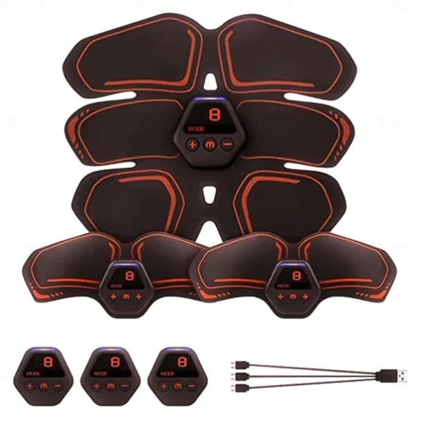 USB Abs Stimulator Muscle Toner Women Men Arms Legs Shaper Trainer Toner Abdominal Training Belt