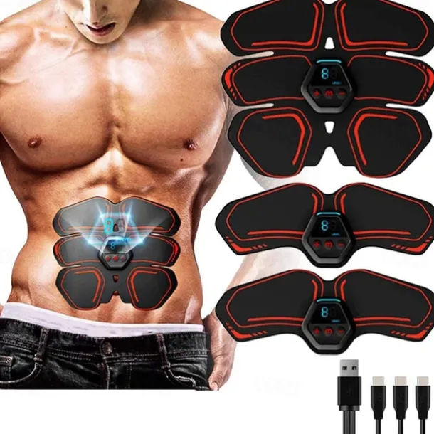 USB Abs Stimulator Muscle Toner Women Men Arms Legs Shaper Trainer Toner Abdominal Training Belt