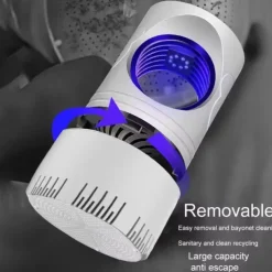 USB Bug Zapper Lamp – Powerful UV Photocatalyst Mosquito & Fly Killer, Quiet and Safe Insect Trap for Home, Bedroom, and Patio