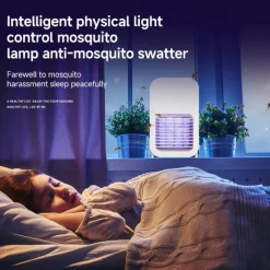 USB Charging Electric Mosquito Swatter – Rechargeable Household Mosquito Killer Lamp with Electric Shock Fly Zapper