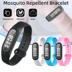 USB Charging Ultrasonic Mosquito Repellent Wristband – Wearable for Adults and Kids, Effective Insect Pest Control Watch