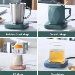 USB Electric Mug Mat Constant Temperature Intelligent Warm Coaster Rapid Heating Mug Heater Warmer Office Low Power Home Office Gift