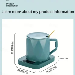 USB Electric Mug Mat Constant Temperature Intelligent Warm Coaster Rapid Heating Mug Heater Warmer Office Low Power Home Office Gift