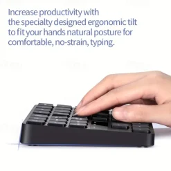 USB 2.4G Wireless Numeric Keyboard 35 Keys Built-in Rechargeable Battery TYPE-C Charging Interface Office Financial Accounting Numeric Keyboard