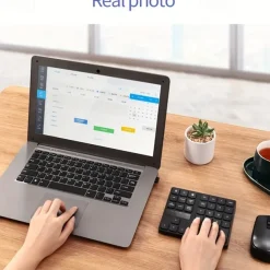 USB 2.4G Wireless Numeric Keyboard 35 Keys Built-in Rechargeable Battery TYPE-C Charging Interface Office Financial Accounting Numeric Keyboard