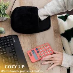 USB Heated Mouse Pad Hand Warmer 3 Temperatures/Time Limits Controller Included Works with All PC Mice Makes a Great Gift