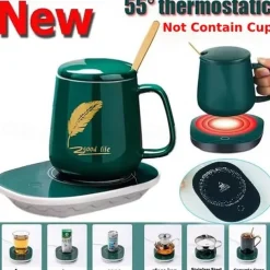 Usb Heating Weight Sensor 55° Winter Electric Coffee Mug Cup Warmer Heater Pad Coaster USB for Home Office Milk Tea Cup Table Decoration